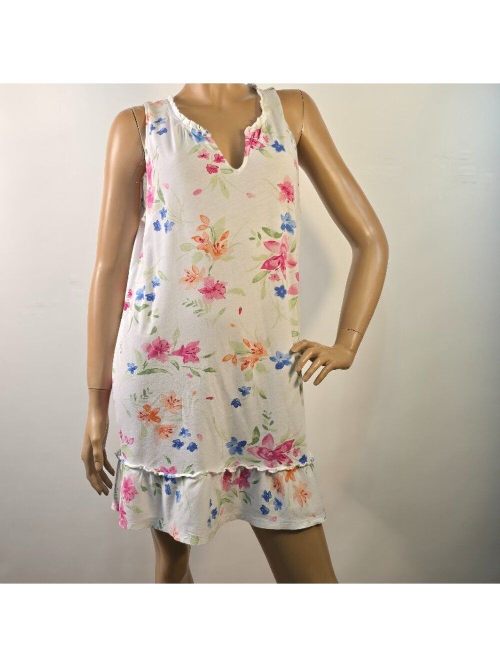 Lauren Ralph Lauren Short Nightgown Sleeveless Multi Floral Women's Sz L